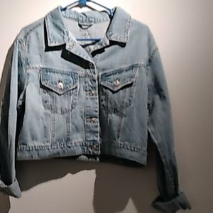 Nobo cropped blue jean jacket